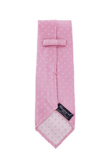 Finamore Napoli Pink Polka Dot Silk Tie (1295)