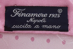 Finamore Napoli Pink Polka Dot Silk Tie (1295)