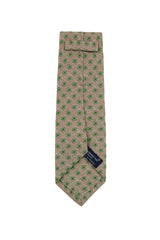 Finamore Napoli Light Brown Floral Silk Tie (1342)