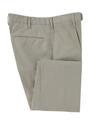 $375 Incotex Beige Solid Cotton Blend Pants - Slim - 30/46 - (IN620241)