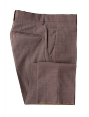 Incotex Brown Window Pane Wool Blend Pants - Slim - 30/46 - (IN12292112)