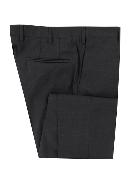 $475 Incotex Dark Gray Solid Wool Pants - Slim - (IN1128241) - Parent