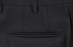 $475 Incotex Dark Gray Solid Wool Pants - Slim - (IN1128241) - Parent