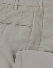 $375 Incotex Beige Solid Cotton Blend Pants - Slim - (IN1022243) - Parent