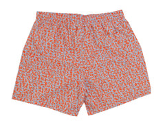 $350 Isaia Orange Fancy Swim Shorts - Slim - (IS52249) - Parent