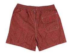 $350 Isaia Orange Fancy Swim Shorts - Slim - (IS522415) - Parent