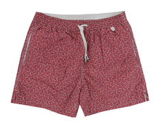 $350 Isaia Pink Fancy Swim Shorts - Slim - XX Large - (IS522414)