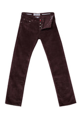 Jacob Cohën Purple Solid Cotton Blend Pants - Slim - 30/46 - (JC215243)