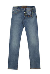 Jacob Cohën Blue Solid Jeans - Slim -  33/49 - (JC1227225)