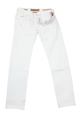 $595 Jacob Cohën White Solid Jeans - Slim -  31/47 - (JC710243)