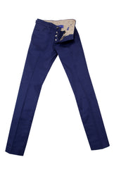 Jacob Cohën Blue Solid Cotton Blend Pants - Slim - 30/46 - (JC220243)