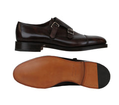 $1780 John Lobb Dark Brown Double Monk Strap Shoes - (JL76243) - Parent