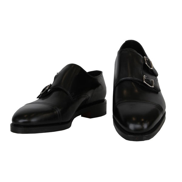 $1780 John Lobb Black Double Monk Strap Shoes - (JL76242) - Parent