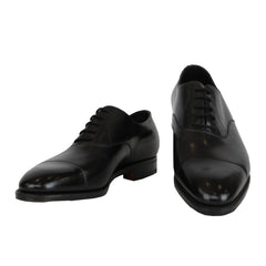 $1820 John Lobb Black Calf Leather Cap Toe Shoes - 7/6 - (JL76241)