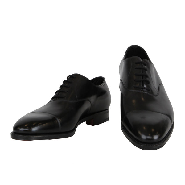 $1820 John Lobb Black Calf Leather Cap Toe Shoes - (JL76241) - Parent