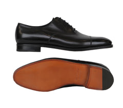 $1820 John Lobb Black Calf Leather Cap Toe Shoes - (JL76241) - Parent