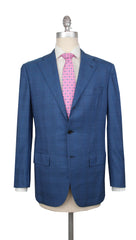 Kiton Blue Super 180's Plaid Suit - 36/46 - (KT1010231)