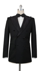 $7500 Kiton Black Wool Tuxedo -  38/48 - (KT723241)