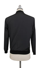 Kiton Black Polyester Solid Bomber Jacket - (KT1019233) - Parent