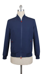 Kiton Blue Polyester Solid Bomber Jacket - 42/52 - (KT1019234)