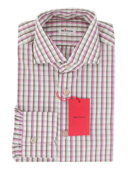 Kiton Brown Plaid Cotton Shirt - Slim - 15.5/39 - (KT1122235)