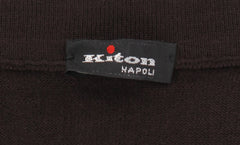 Kiton Dark Brown Wool V-Neck Sweater - (KT126223) - Parent