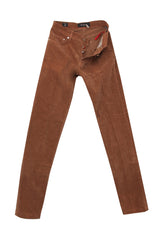 Kiton Brown Solid Cotton Blend Pants - Slim - 35/51 - (KT215242)