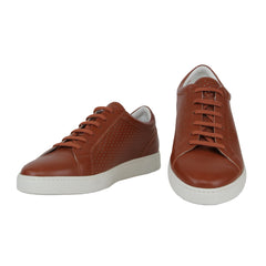 $1500 Kiton Brown Calf Leather  Sneakers - 10/9 - (KT814241)