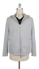 Kiton Light Gray Cashmere Melange Windbreaker - 38/48 - (KT222243)