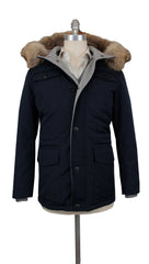 Kiton Navy Blue Polyester Solid Parka - 38/48 - (KT220242)