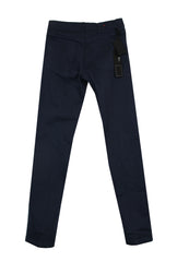 $1295 Kiton Navy Blue Solid Cotton Blend Pants - Slim - (KT11420251) - Parent