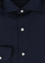 $500 Luigi Borrelli Dark Blue Solid Shirt - Slim - (LB12272410) - Parent