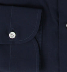 $500 Luigi Borrelli Dark Blue Solid Shirt - Slim - (LB12272410) - Parent