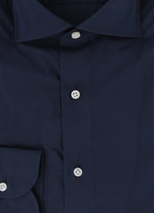 $500 Luigi Borrelli Dark Blue Solid Shirt - Slim - (LB12272411) - Parent