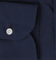 $500 Luigi Borrelli Dark Blue Solid Shirt - Slim - (LB12272411) - Parent