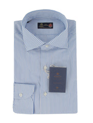 $600 Luigi Borrelli Light Blue Shirt - Slim - 15.5/39 - (LB1227242)