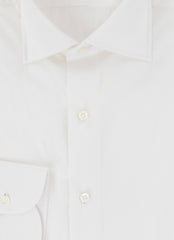 $500 Luigi Borrelli White Solid Cotton Shirt - Slim - (LB12272413) - Parent