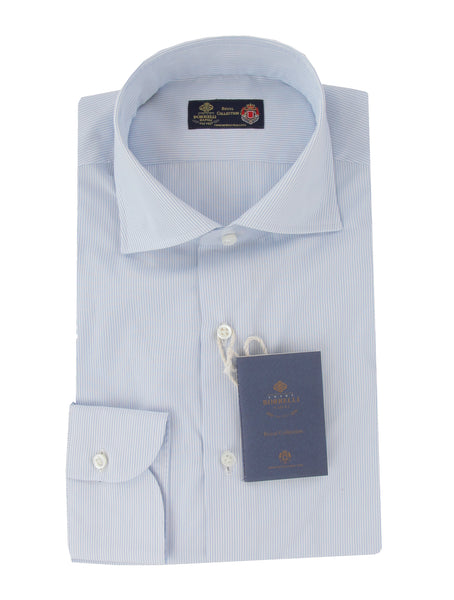 $600 Luigi Borrelli Light Blue Shirt - Extra Slim - (LB12272415) - Parent