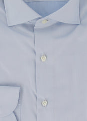 $600 Luigi Borrelli Light Blue Solid Shirt - Extra Slim - (LB1227244) - Parent