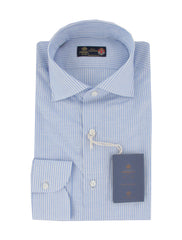 $600 Luigi Borrelli Light Blue Shirt - Slim - 15.5/39 - (LB1227241)