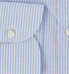 $600 Luigi Borrelli Light Blue Shirt - Slim - (LB1227241) - Parent