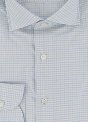 $600 Luigi Borrelli Light Blue Plaid Shirt - Extra Slim - (LB1227245) - Parent