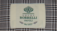 $500 Luigi Borrelli Black Check Cotton Shirt - Slim - (LB12272419) - Parent