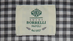 $500 Luigi Borrelli Black Check Cotton Shirt - Slim - (LB12272420) - Parent