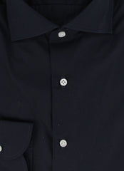 $500 Luigi Borrelli Dark Blue Solid Shirt - Slim - (LB1227249) - Parent