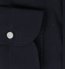 $500 Luigi Borrelli Dark Blue Solid Shirt - Slim - (LB1227249) - Parent