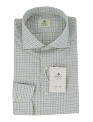 $500 Luigi Borrelli Light Green Check Shirt - Slim - 15.75/40 - (LB12272423)