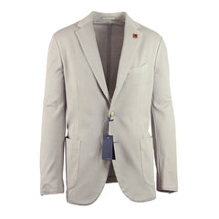 Lardini Light Gray Cotton Solid Sportcoat - (336AV13910TO) - Parent