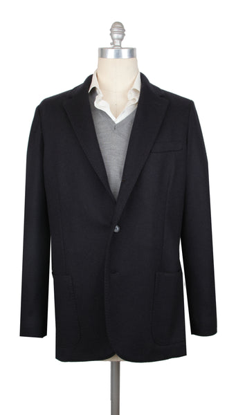 $2600 Mandelli Dark Blue Cashmere Blend Solid Sportcoat - (MM11420252) - Parent