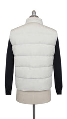 $1800 Mandelli Off White Polyester Solid Jacket Vest - (MM115242) - Parent